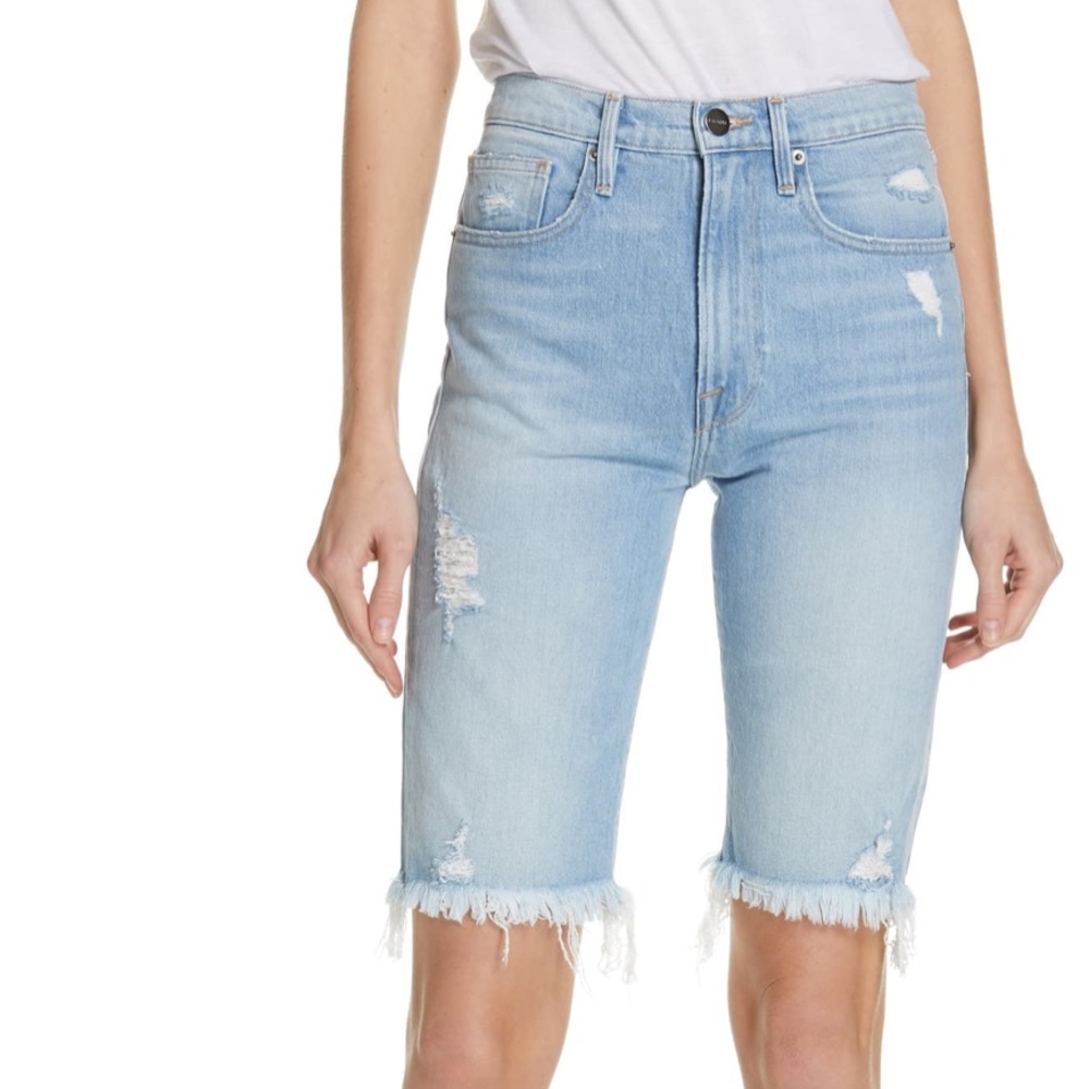 NWT FRAME Le Vintage Distressed Denim Shorts